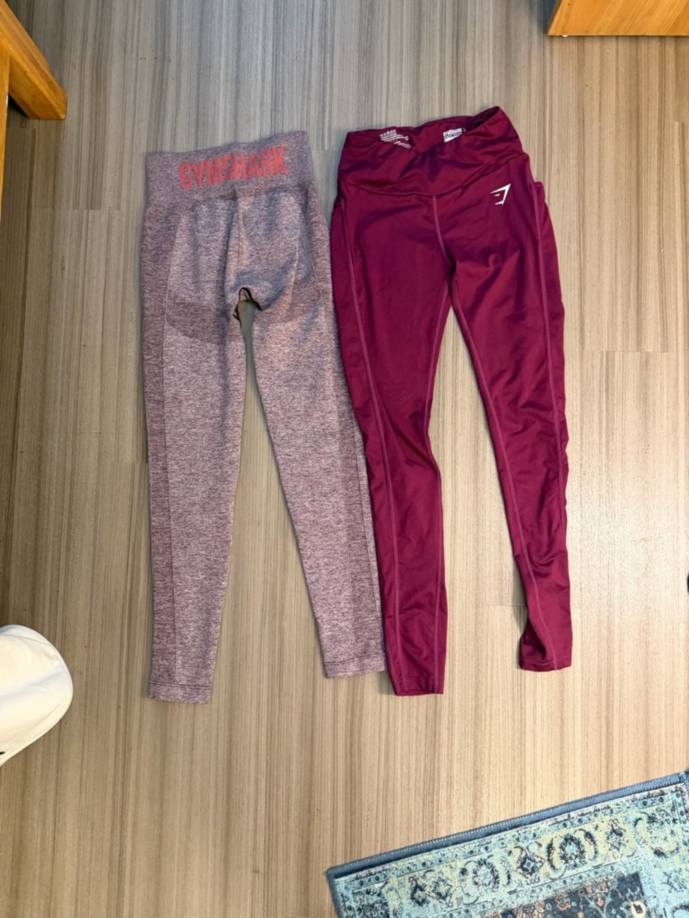 Gymshark & Athletic Burgundy Leggings Duo - Burgundy & Heathered Plum